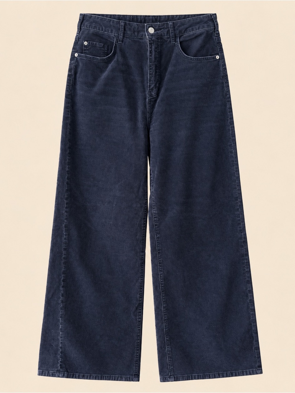 Pilcro Wide Leg Navy Thin Corduroy 29